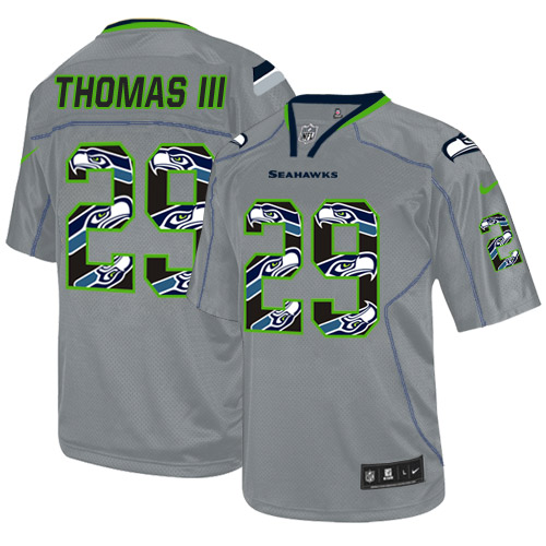 Men's Elite Earl Thomas III Nike Jersey New Lights Out Grey - #29 NFL Seattle Seahawks